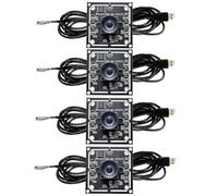 Gvvsjgdbis Lot de 4 modules d'appareil photo 100 degrés 1 MP OV9732 1280 x 720 USB gratuit mise au point manuelle, avec câble de 3 mètres pour WinXP/7/8/10