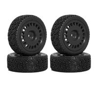 Gvvsjgdbis Lot de 4 pneus en caoutchouc de 68 mm pour XV01 XV02 TT01 TT02 PTG-2 1/10 RC - Pièces de mise à niveau pour voiture de course - Noir