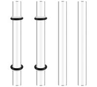Gvvsjgdbis Lot de 4 rouleaux à pâtisserie en acrylique avec anneau épais pour bricolage en argile polymère