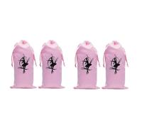 Gvvsjgdbis Lot de 4 sacs de danse pour chaussures - Sac de rangement - Sac à main - Rose