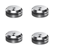 Gvvsjgdbis Lot de 4 supports pour amplificateur de haut-parleur Hi-Fi - Absorbe les chocs - Base conique - Isolation des ongles - 1 coussinet de pied unique