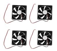 Gvvsjgdbis Lot de 4 ventilateurs de refroidissement pour boîtier d'ordinateur 90 mm x 25 mm CC 12 V 2 broches