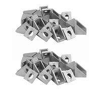 Gvvsjgdbis Lot de 40 équerres d'angle 2020 en aluminium 20 x 20 L pour connecteur de fixation - Profil en aluminium industriel 2020