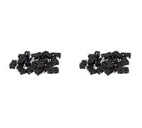 Gvvsjgdbis Lot de 40 micro-interrupteurs momentanés en plastique SPDT 3 broches AC 125 V 250 V 5 A Noir + Argent