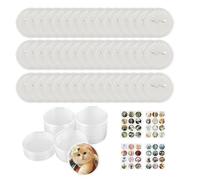 Gvvsjgdbis Lot de 48 Broches à Bouton Transparentes de 5,1 cm, Broches à Bouton en Acrylique, pour Créer Vos Propres Boutons, Badges, Bricolage, Fournitures D'Artisanat de Noël