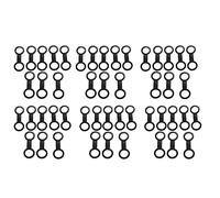 Gvvsjgdbis Lot de 48 sangles en silicone pour masque de plongée avec tuba Noir
