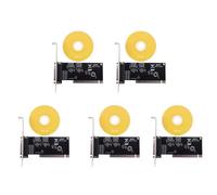 Gvvsjgdbis Lot de 5 adaptateurs de carte d'extension Pci 25 broches parallèles Pci vers port d'imprimante Parallèle DB25 Carte contrôleur