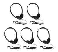 Gvvsjgdbis Lot de 5 casques audio pour enfants de 3,5 mm pour étudiants, enfants, tout-petits et adolescents