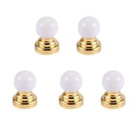 Gvvsjgdbis Lot de 5 plafonniers LED miniatures pour maison de poupées 1:12 avec piles Blanc