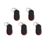 Gvvsjgdbis Lot de 5 sifflets anti-perte - Détecteur de clés - Alarme sans fil - Localisateur de clés - Sifflet sonore LED
