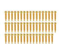 Gvvsjgdbis Lot de 50 broches métalliques pour micros - Fermeture de mot - 3 x 21 mm/5 mm (diamètre 3 mm) - Tiges à vis dorées