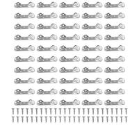 Gvvsjgdbis Lot de 50 équerres d'angle en acier inoxydable pour meubles - Pour fixation de cadre de lit, d'armoire, tiroir