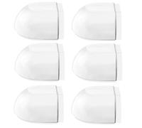 Gvvsjgdbis Lot de 6 butées de porte autocollantes pour sol - Transparentes - Sans perçage - Tampons muraux de rechange