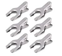 Gvvsjgdbis Lot de 6 colliers de serrage en acier inoxydable pour bécher, support de flasque, collier de laboratoire en métal, pince à joint sphérique modèle 28