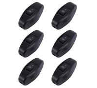 Gvvsjgdbis Lot de 6 interrupteurs noirs pour chambre à coucher 6 A/250 VAC 10 A/125 VAC