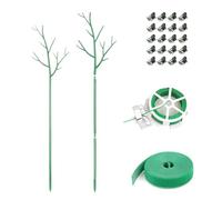 Gvvsjgdbis Lot de 6 piquets amovibles pour plantes, se fondent dans les plantes, branches de plantes avec orchidée, 20 pinces à orchidée