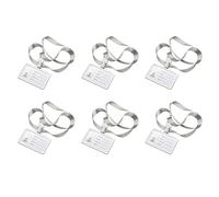 Gvvsjgdbis Lot de 6 porte-cartes horizontaux en alliage d'aluminium avec cordon tour de cou pour homme et femme