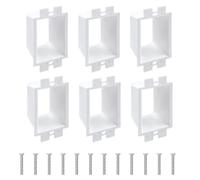 Gvvsjgdbis Lot de 6 rallonges de boîte de prise électrique, 1 rallonge de boîte électrique avec 12 vis