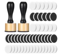 Gvvsjgdbis Lot de 62 outils de mélange d'encre - 2 mini outils applicateurs et 60 tampons en mousse de rechange, outil de mélange de peintures à l'encre