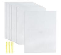 Gvvsjgdbis Lot de 7 feuilles de toile en plastique de 25,4 x 33,2 cm, maille oculaire pour broderie, fil acrylique, tricot, 10 pièces