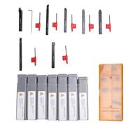Gvvsjgdbis Lot de 7 porte-outils de tournage, tige de 12 mm avec inserts en carbure