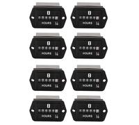 Gvvsjgdbis Lot de 8 horloges mécaniques DC10 V-80 V pour moteur, générateur, bateau, automobile, motocross, camion, tracteur