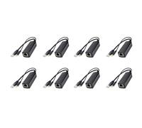 Gvvsjgdbis Lot de 8 répartiteurs Gigabit Power over Ethernet PS5712TG 10/100/1000 Mpbs RJ45 compatible IEEE802.3 Af/AT (30 W) PoE Splitter