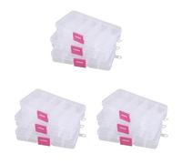 Gvvsjgdbis Lot de 9 boîtes de rangement en plastique pour composants électroniques 10 compartiments