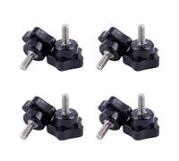 Gvvsjgdbis M6 x 15mm Vis à Filetage Mâle ÉToile Tête de Verrouillage Vis Poignée Noir 8 Pcs