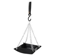 Gvvsjgdbis Mangeoire à Oiseaux Plateau Suspendu Bac à Eau pour Oiseaux Mangeoire à Oiseaux de Jardin Patio Extérieur Mangeoire à Oiseaux Suspendue Facile à Installer Facile à Utiliser Noir