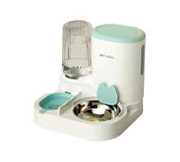 Gvvsjgdbis Mangeoire automatique pour animaux domestiques avec séparation sèche et humide - Gris, recharge d'eau automatique, grande capacité,