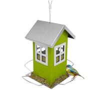 Gvvsjgdbis Mangeoires pour oiseaux à suspendre en métal avec 4 ports, décoration de jardin et cour