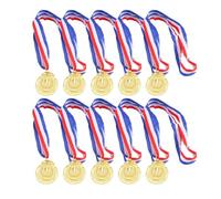 Gvvsjgdbis Médailles de récompense en métal, médailles gagnantes d'or avec collier, style doré/argenté/bronze pour les universitaires de sport ou toute compétition