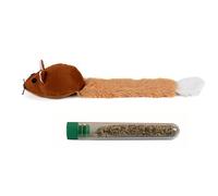 Gvvsjgdbis Mignonne Longue Queue Souris Chat taquin Chat de Compagnie Formation Jouant interactif avec Cataire Marron