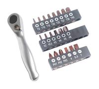 Gvvsjgdbis Mini clé à molette épineuse 1/4 pour vis positives et inversées rapides, ensemble multi-fonctions