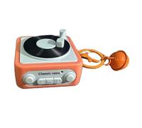 Gvvsjgdbis Mini porte-clés rétro enregistreur à bande magnétique - Cadeau de couple - Orange