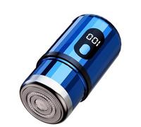 Gvvsjgdbis Mini Rasoir Électrique Portable Rechargeable par USB, Rasoir de Poche de Voyage, Lavable, Portable, Sans, Bleu