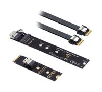Gvvsjgdbis NGFF Câble d'extension M.2 NVME M-Key SSD mâle vers femelle 40 cm avec adaptateur de connecteur SFF-8654 pour carte mère SSD 2280/22110