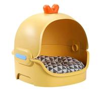 Gvvsjgdbis Niche d'intérieur imperméable pour petit chat, maison semi-fermée chaude pour petits animaux de compagnie