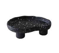 Gvvsjgdbis Nordique Résine Dots Plateau de Rangement Irrégulier Assiette à Gâteau Support Cosmétique Organisateur de Rangement Salon Décoration de la Maison, Noir Facile à Utiliser