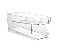 Gvvsjgdbis Organisateur de boîtes de réfrigérateur à 2 étages - Boîte de rangement automatique pour boissons limonade, réfrigérateur