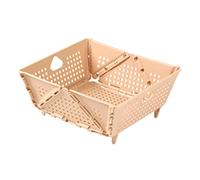 Gvvsjgdbis Passoire en plastique pliable avec pieds de repos - Passoire alimentaire de cuisine - Gain de place - Facile à utiliser - 22,5 x 21 x 10 cm