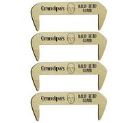 Gvvsjgdbis Peigne drôle en bois sans dents artisanat chauve peigne chauve cadeau surprise B