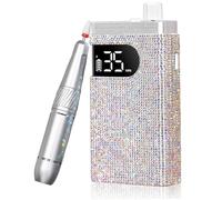 Gvvsjgdbis Perceuse à ongles électrique sans fil pour perceuse à ongles rechargeable Diamond Portable HD Display 35000 RPM Perceuse acrylique A