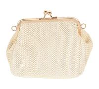 Gvvsjgdbis Petits À Bandoulière Bohémiens pour Femme À Main avec Fermoir pour Soirée Sac À Main pour Femme Sac De Messager De Plage En Paille En Rotin pour Femmes()