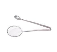 Gvvsjgdbis Pince à frire en acier inoxydable haute température, cuillère de pêche, pince à égoutter les aliments, jambes de poulet frites, facile à utiliser, 28 x 10 cm