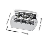 Gvvsjgdbis Plaque de Traction pour Guitare Électrique PB Bass Bridge 4 Cordes Semi-Circulaire Grande Basse Selle Inférieure Code Droit Plaque de Traction en Métal