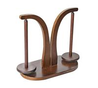 Gvvsjgdbis Porte-bobine en bois à double tige tissé à la main - Outil rotatif - Couleur rétro