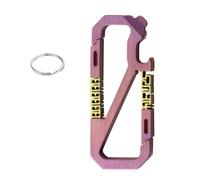 Gvvsjgdbis Porte-clés multifonction avec boucle pour l'extérieur, décapsuleur, tournevis, outils EDC pour camping, escalade, survie à suspendre