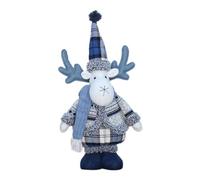 Gvvsjgdbis Poupée bleue pour décoration de sapin de Noël, chapeau pointu à longue bouche, décorations de fenêtre de Noël, 25 x 46 cm